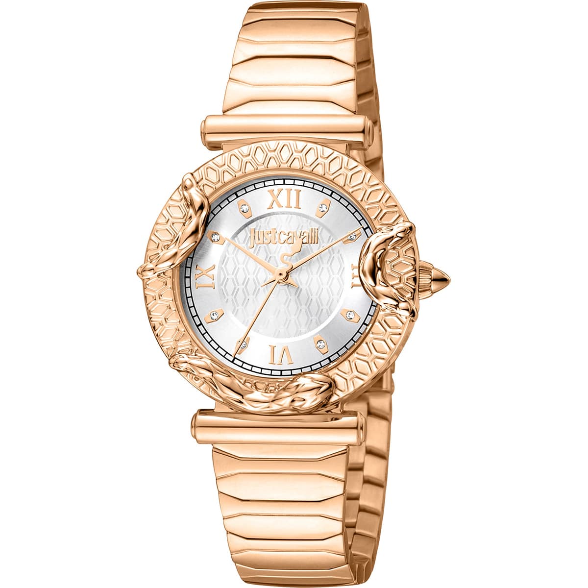 MONTRE JUST CAVALI TRAMA FEMME ACIER